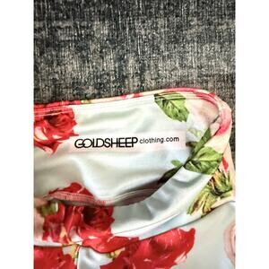 GoldSheep Rose Floral Leggings XS High Waist Cottagecore Mint Vintage Print Yoga